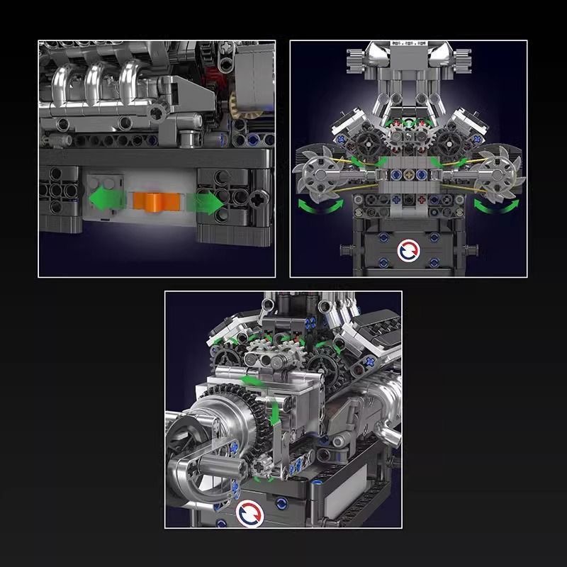 Mould King 10206 MCL SuperCar V8 Engine - YWOBB