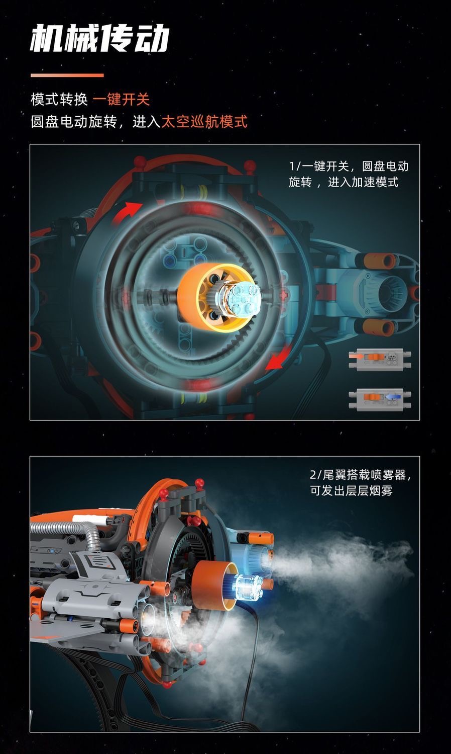 KAIYU K96156 Black Hole Spaceship - YWOBB