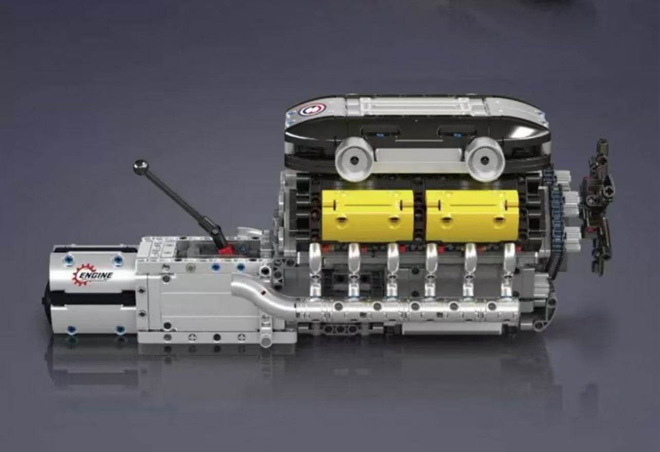 Mould King 10202 Lambo Supercar V12 Engine + Transmission - YWOBB