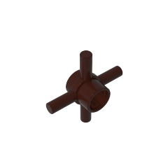 GOBRICKS GDS-90506 Technic  Axle Connector Hub with 4 Bars and Through Axle Hole - YWOBB