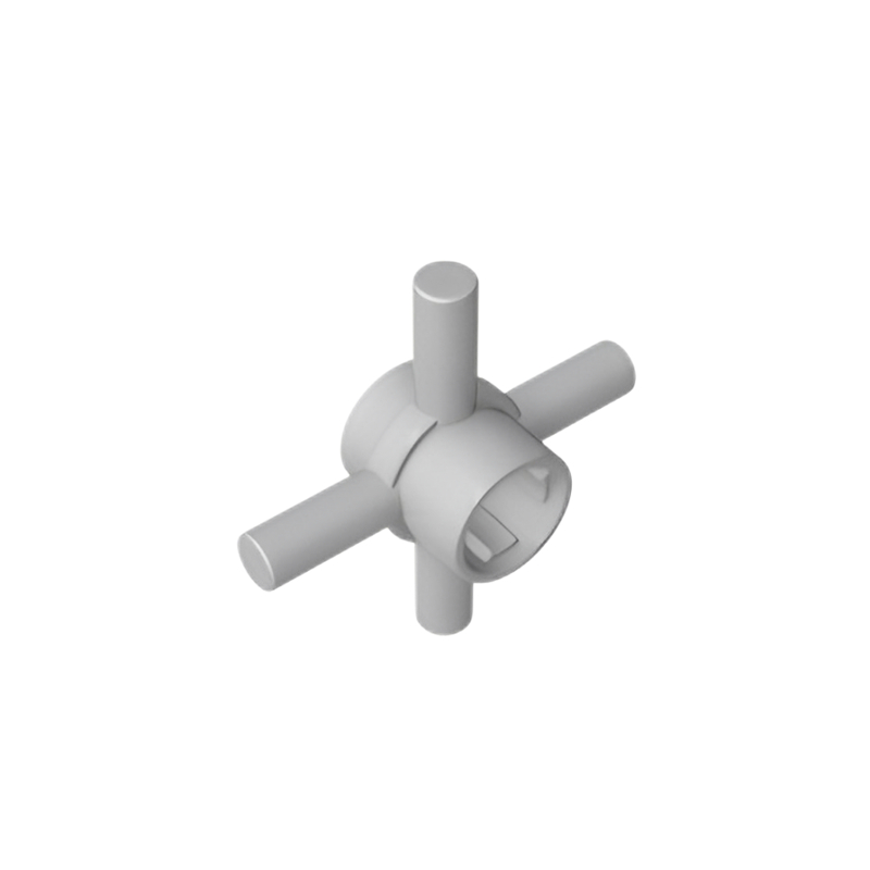 GOBRICKS GDS-90506 Technic  Axle Connector Hub with 4 Bars and Through Axle Hole - YWOBB