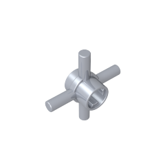 GOBRICKS GDS-90506 Technic  Axle Connector Hub with 4 Bars and Through Axle Hole - YWOBB