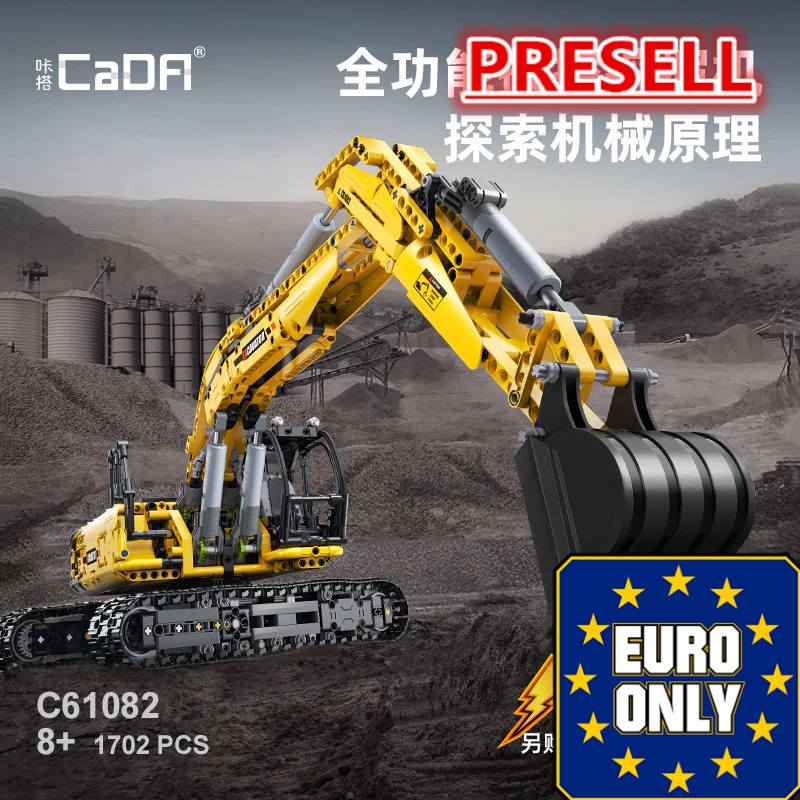 CADA C61082 Construction Vehicle Series Full-Function Excavator OVP EU Warehouse Version - YWOBB