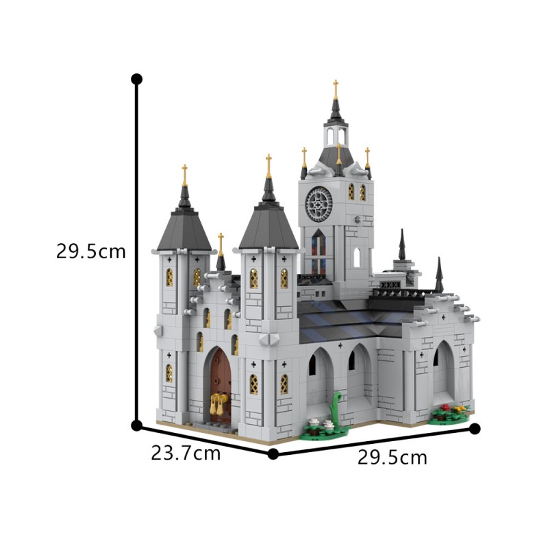 GOBRICKS MOC 192638 Medieval Church - YWOBB