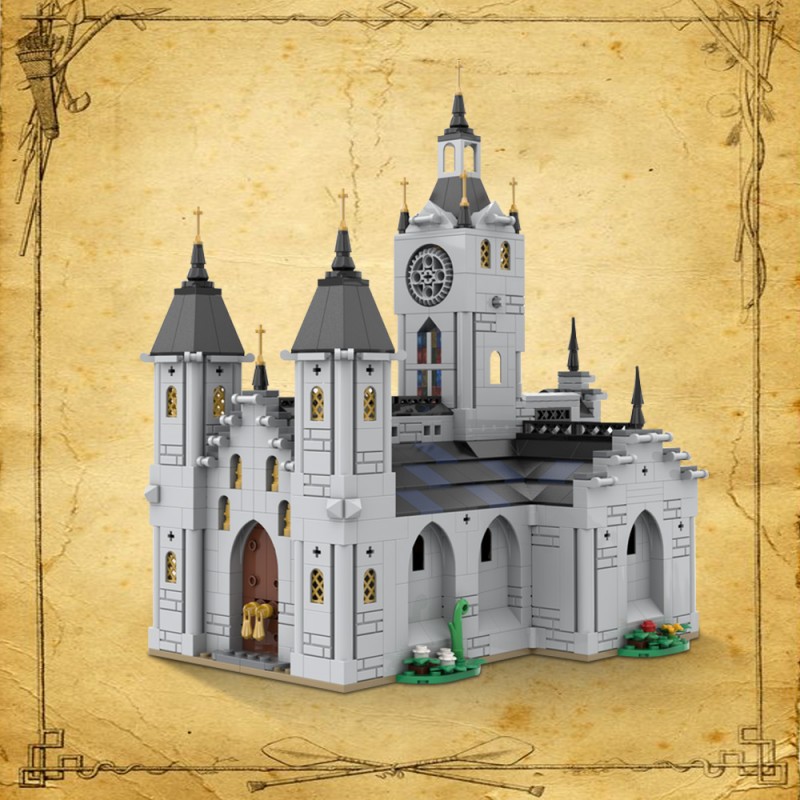 GOBRICKS MOC 192638 Medieval Church - YWOBB