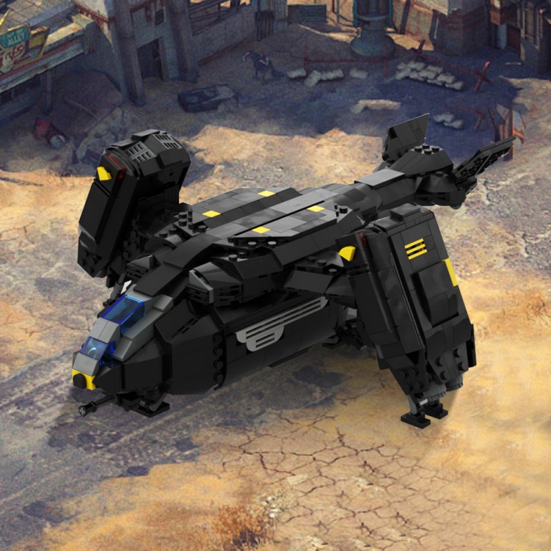 GOBRICKS MOC 180166 Pelican-1 Extraction Shuttle Helldivers 2 - YWOBB