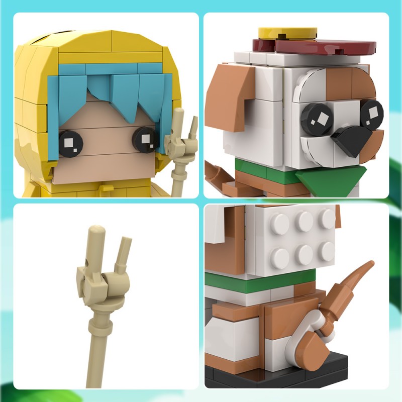 GOBRICKS MOC A1698 Luce Brickhead - YWOBB