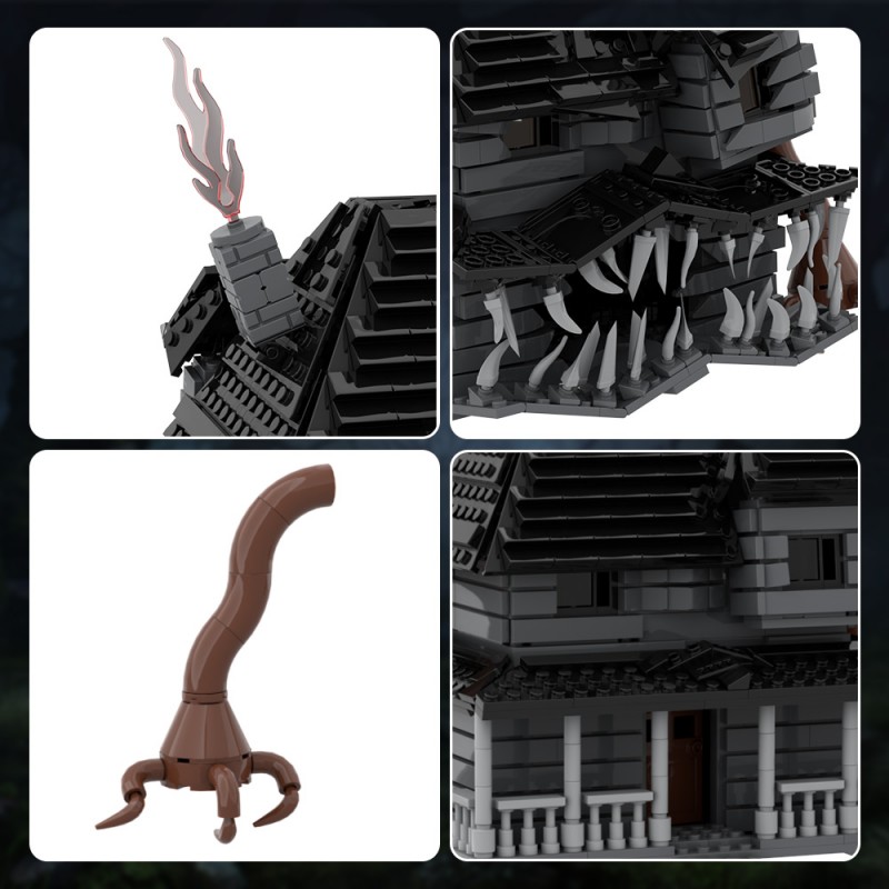 GOBRICKS MOC A1723 Monster House-without glowing bricks - YWOBB