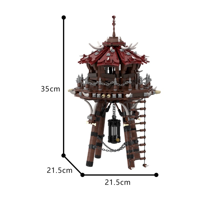 GOBRICKS MOC 196549 Orc Archery Tower Warcraft - YWOBB