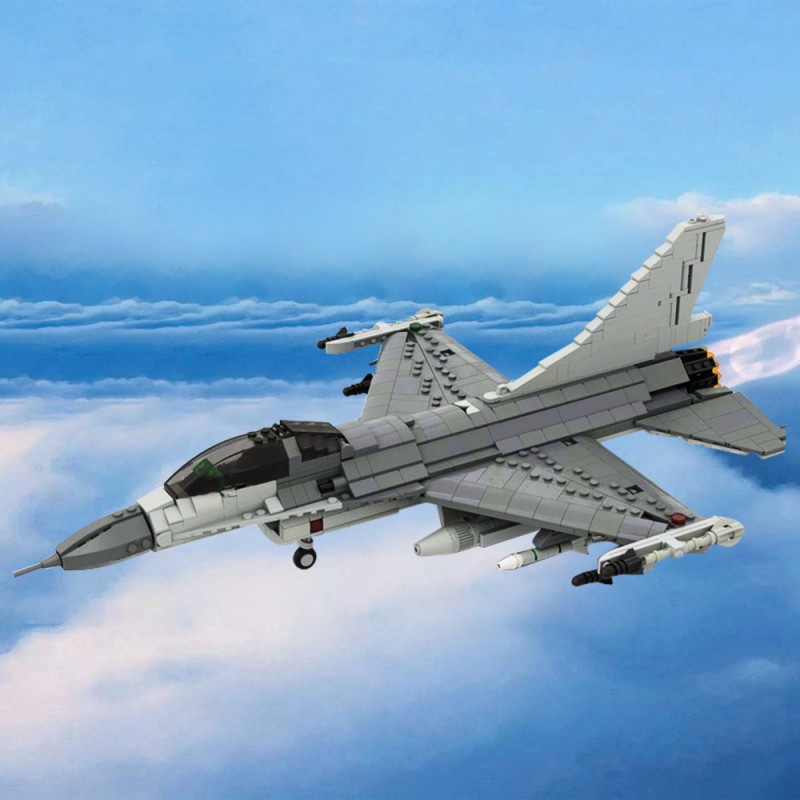 GOBRICKS MOC 187679 F-16 Fighting Falcon 1:35 Scale - YWOBB