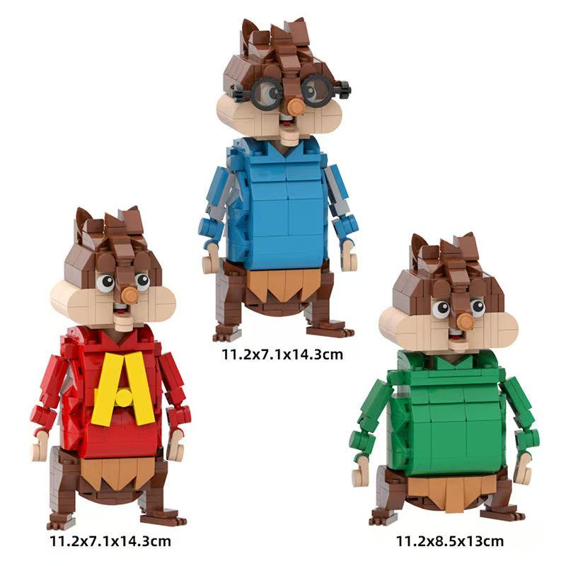 MOC C10340 Alvin and the Chipmunks Alvin, Simon, Theodore - YWOBB