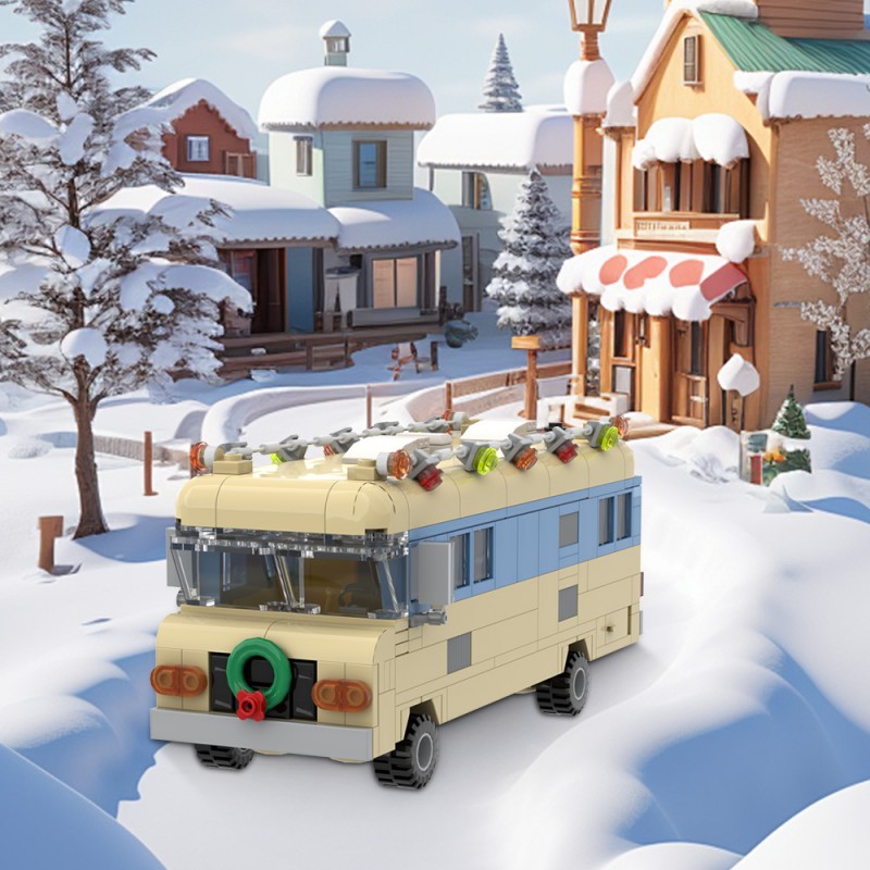 GOBRICKS MOC A1711 Christmas Motorhome - YWOBB