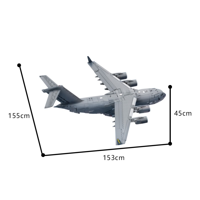 GOBRICKS MOC 193079 Boeing C-17 Globemaster III - YWOBB