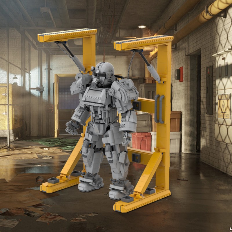 GOBRICKS MOC A1699 T-60 powered combat infantry armor - YWOBB