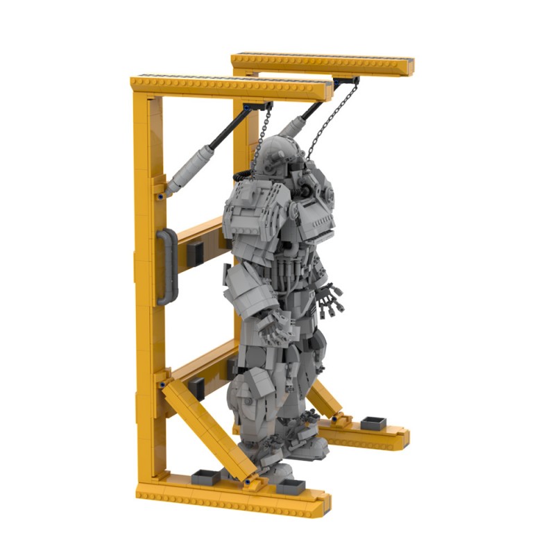 GOBRICKS MOC A1699 T-60 powered combat infantry armor - YWOBB