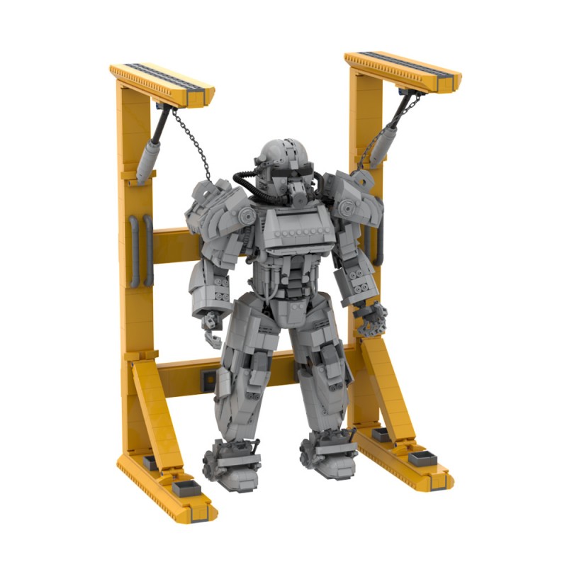 GOBRICKS MOC A1699 T-60 powered combat infantry armor - YWOBB