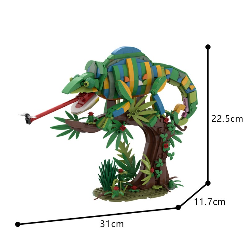 GOBRICKS MOC A1695 Chameleon - YWOBB