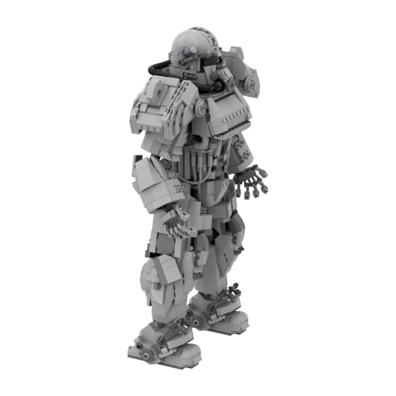 GOBRICKS MOC A1699 T-60 powered combat infantry armor - YWOBB