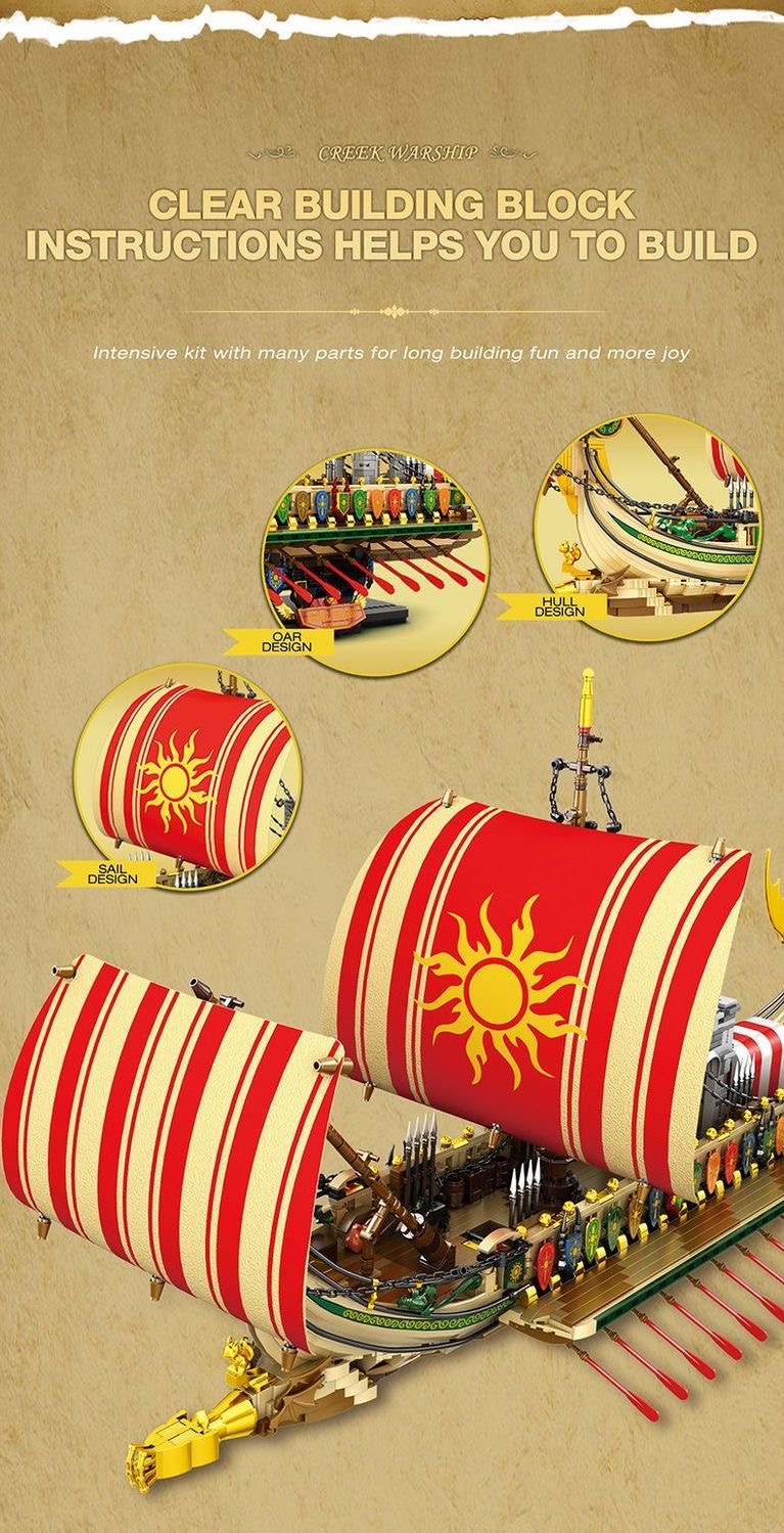 Reobrix 66102 Greek Warship - YWOBB