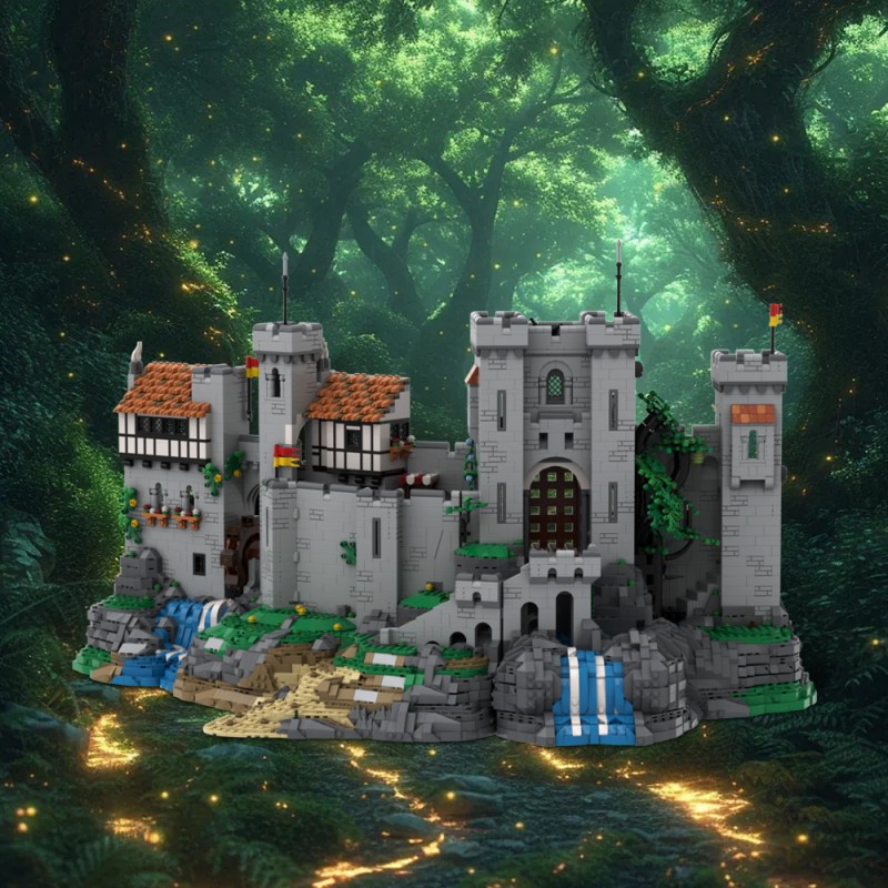 GOBRICKS MOC 198048 Lion Knight's Castle - OPEN CASTLE DESIGN - YWOBB