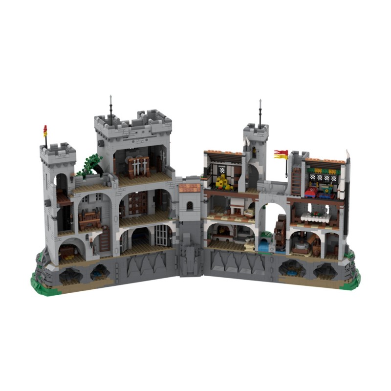 GOBRICKS MOC 198048 Lion Knight's Castle - OPEN CASTLE DESIGN - YWOBB