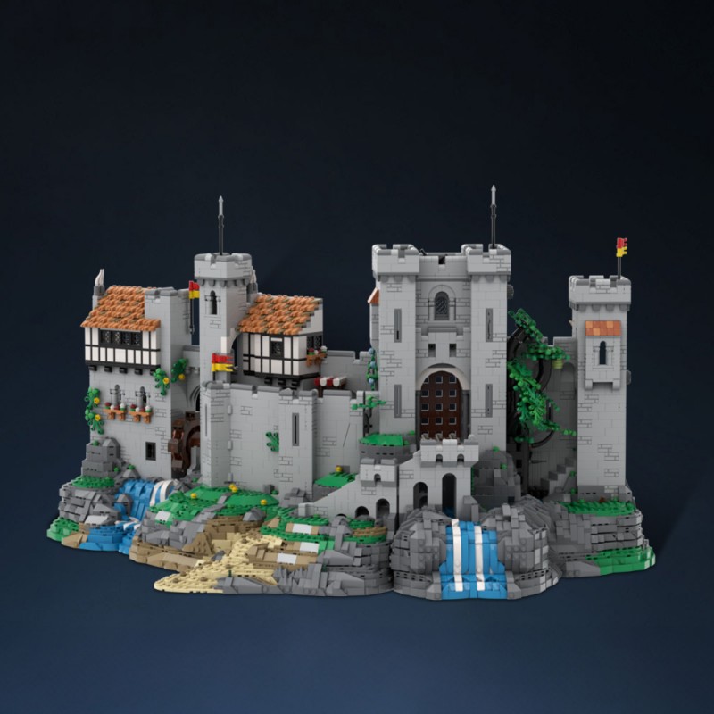 GOBRICKS MOC 198048 Lion Knight's Castle - OPEN CASTLE DESIGN - YWOBB