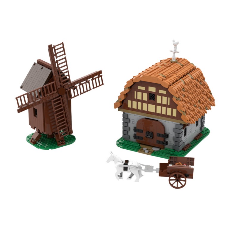 GOBRICKS MOC 186596 Mill Village Raid - YWOBB