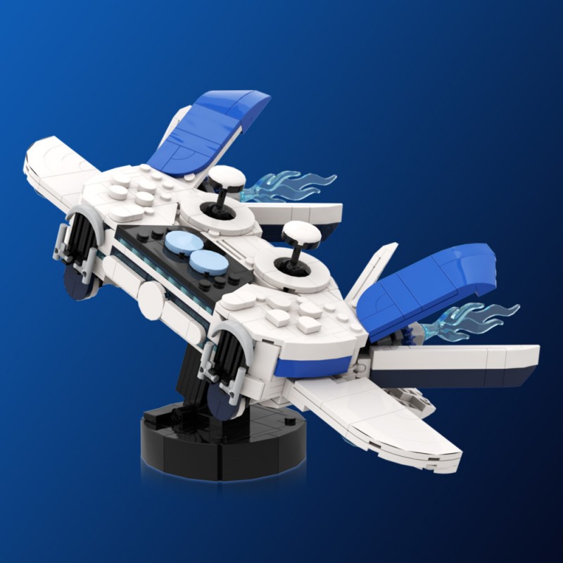 GOBRICKS MOC A1730Y02 Astro Bot - Handle Spaceship - YWOBB
