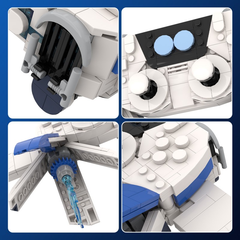 GOBRICKS MOC A1730Y02 Astro Bot - Handle Spaceship - YWOBB