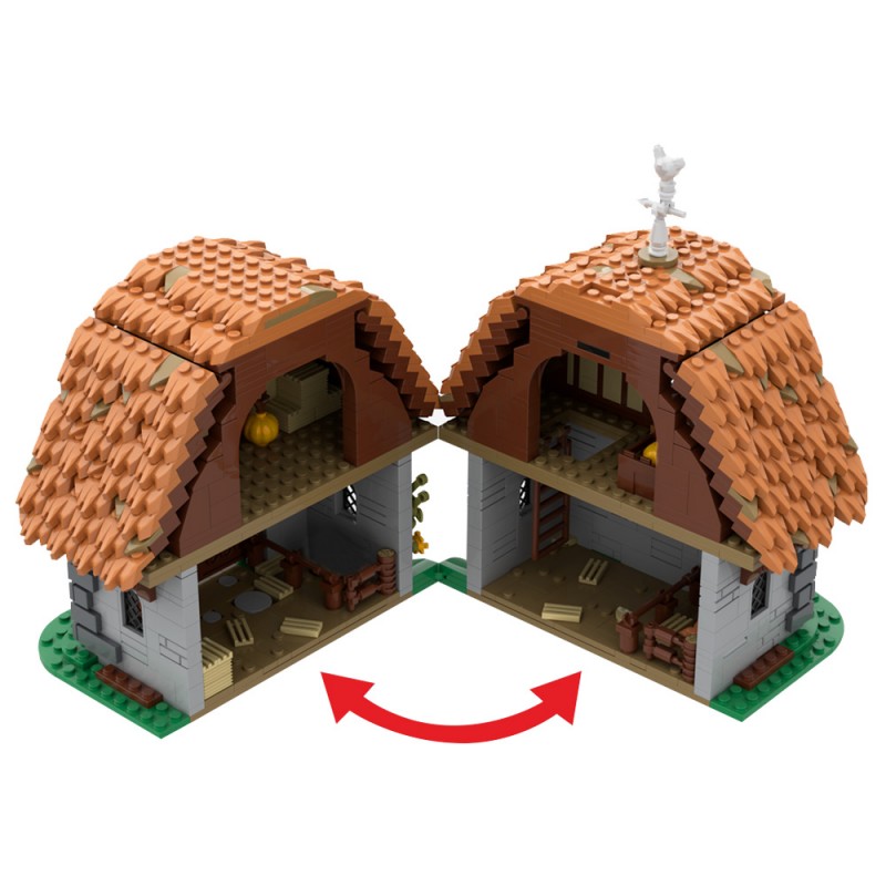 GOBRICKS MOC 186596 Mill Village Raid - YWOBB