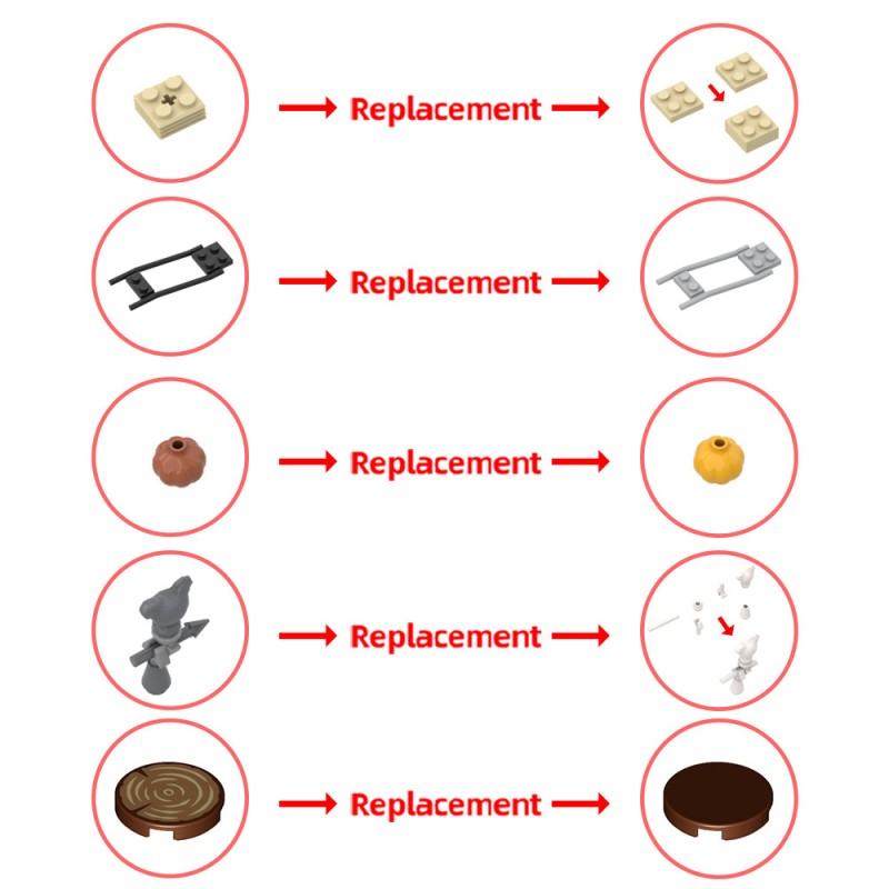 GOBRICKS MOC 186596 Mill Village Raid - YWOBB