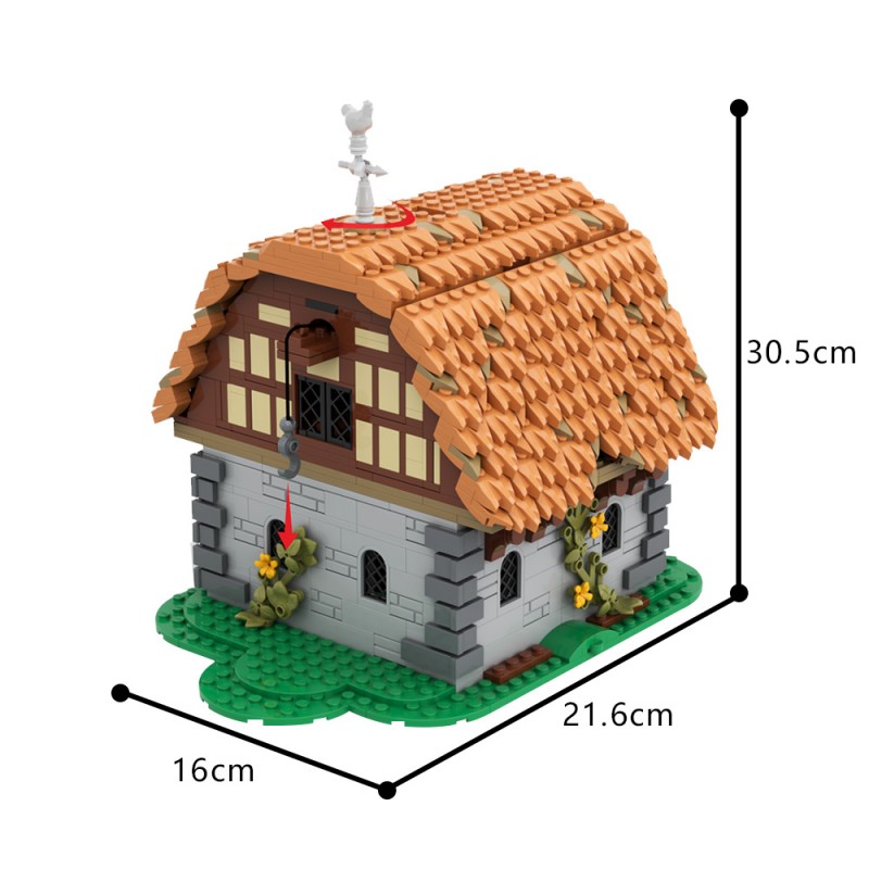 GOBRICKS MOC 186596 Mill Village Raid - YWOBB