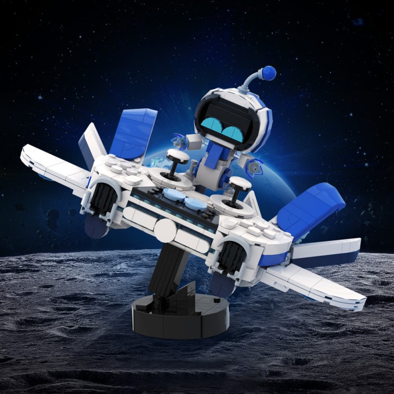 GOBRICKS MOC A1730Y02 Astro Bot - Handle Spaceship - YWOBB