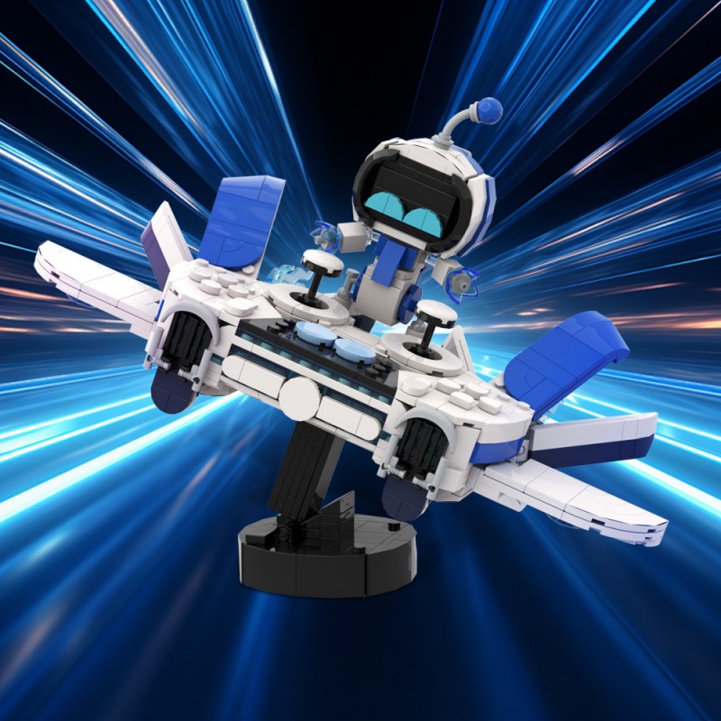 GOBRICKS MOC A1730Y02 Astro Bot - Handle Spaceship - YWOBB