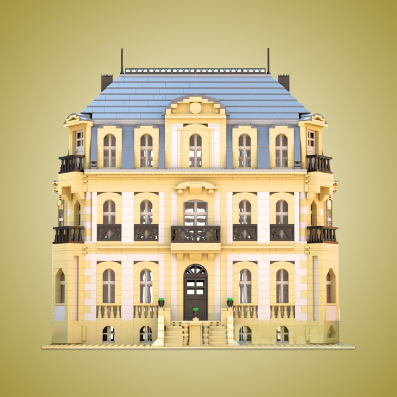 GOBRICKS MOC 198966 Château Saint-Jean Chateau Bugatti Molsheim - YWOBB