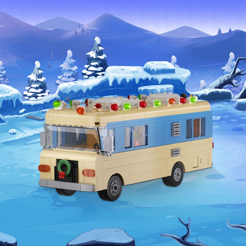 GOBRICKS MOC A0667 Cousin Eddie's RV during Christmas vacation - YWOBB