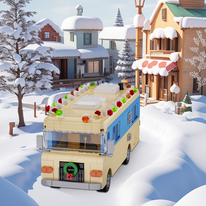 GOBRICKS MOC A0667 Cousin Eddie's RV during Christmas vacation - YWOBB