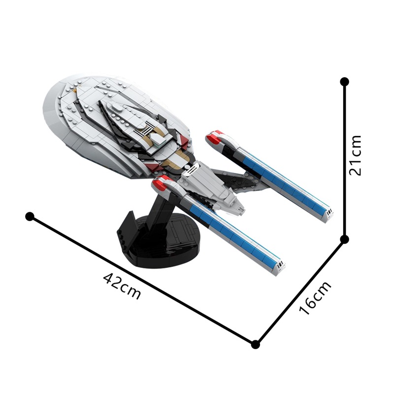 GOBRICKS MOC 203712 USS Enterprise (NCC-1701-E) Midi Scale - YWOBB