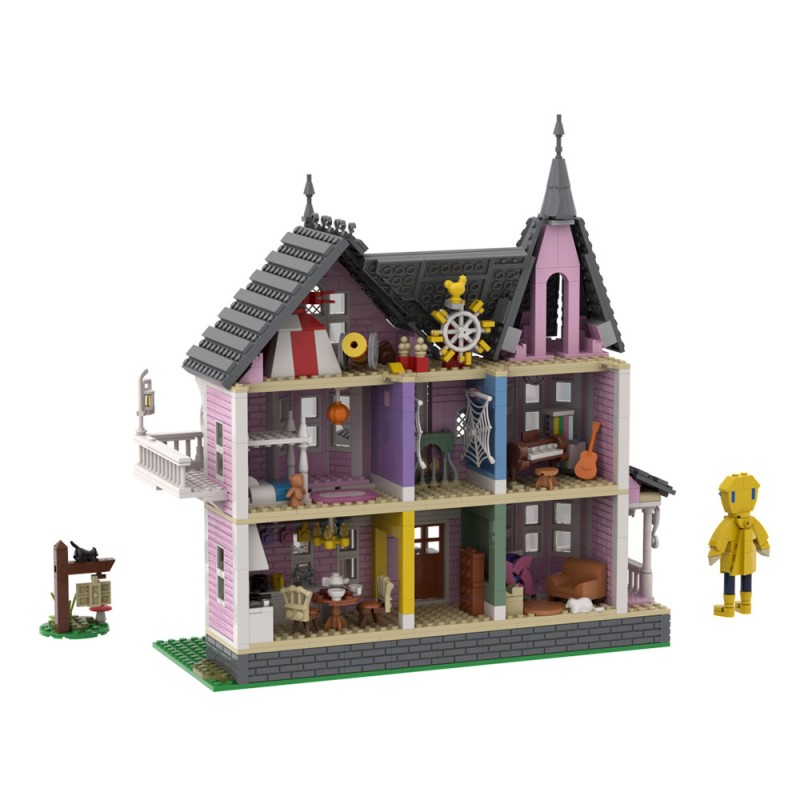 GOBRICKS MOC A1734 Ghost Mama - Pink Palace Apartment - YWOBB