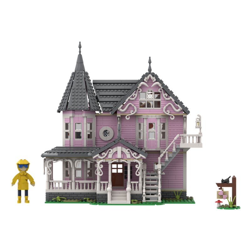 GOBRICKS MOC A1734 Ghost Mama - Pink Palace Apartment - YWOBB