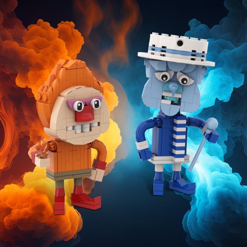 GOBRICKS MOC A1749 Snow Miser Heat Miser Song - YWOBB