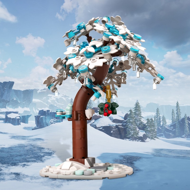 GOBRICKS MOC 201600 Christmas Frozen Tree - YWOBB