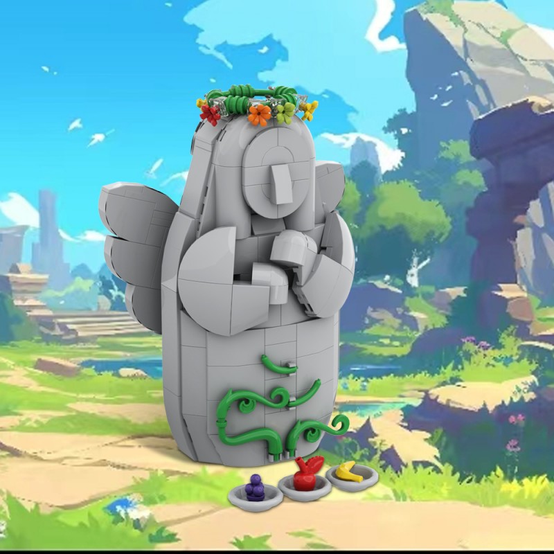 GOBRICKS MOC A1747 Zelda Goddess Statue - YWOBB