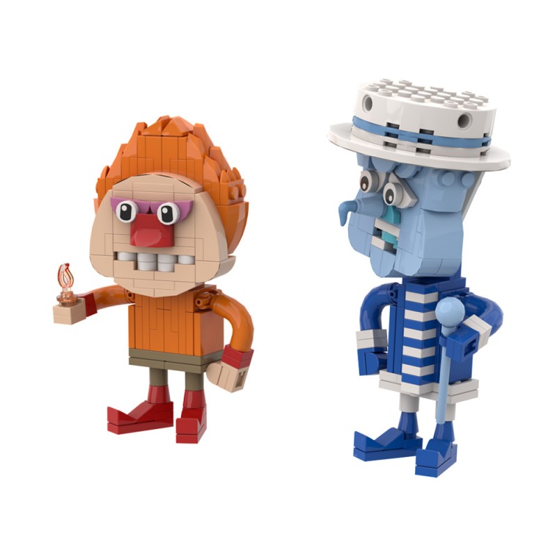 GOBRICKS MOC A1749 Snow Miser Heat Miser Song - YWOBB