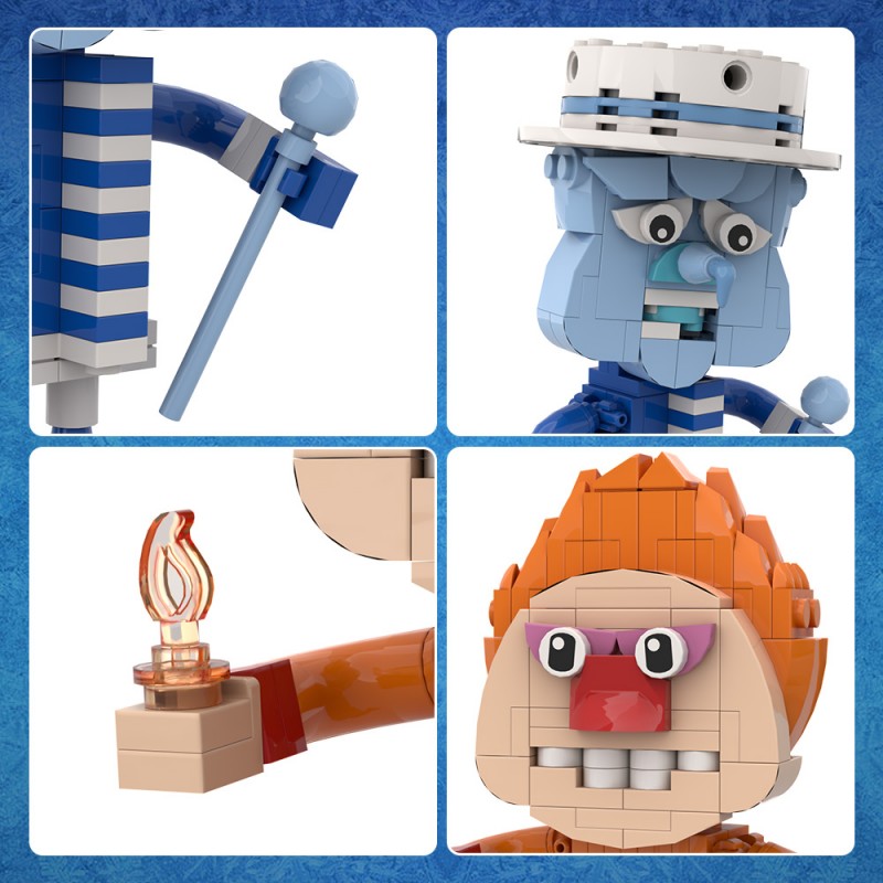 GOBRICKS MOC A1749 Snow Miser Heat Miser Song - YWOBB