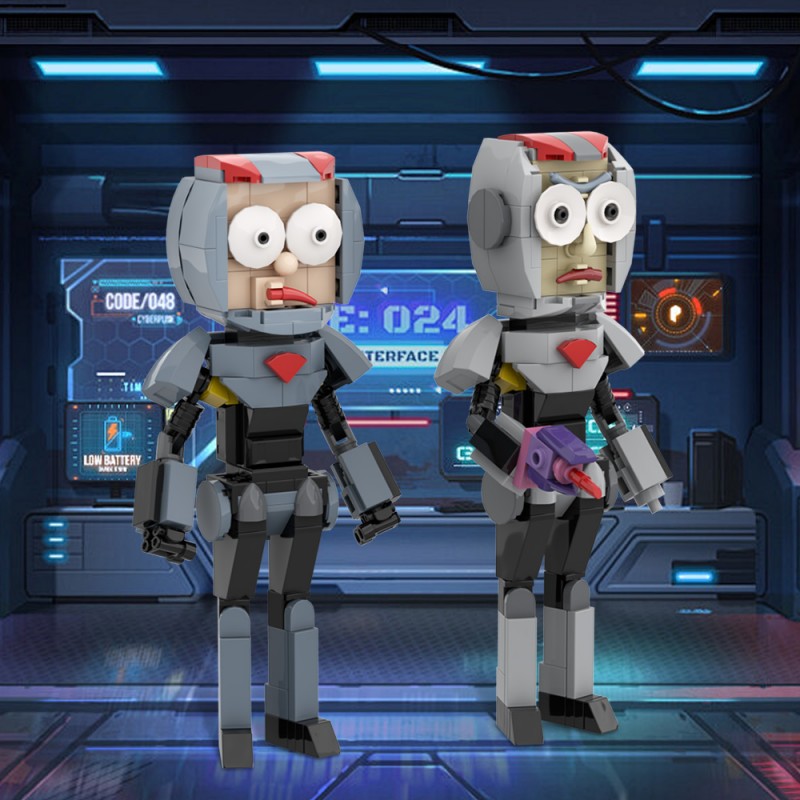GOBRICKS MOC A1736 Rick and Morty Purge Suit - YWOBB