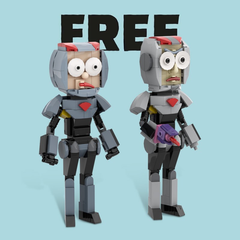 GOBRICKS MOC A1736 Rick and Morty Purge Suit - YWOBB
