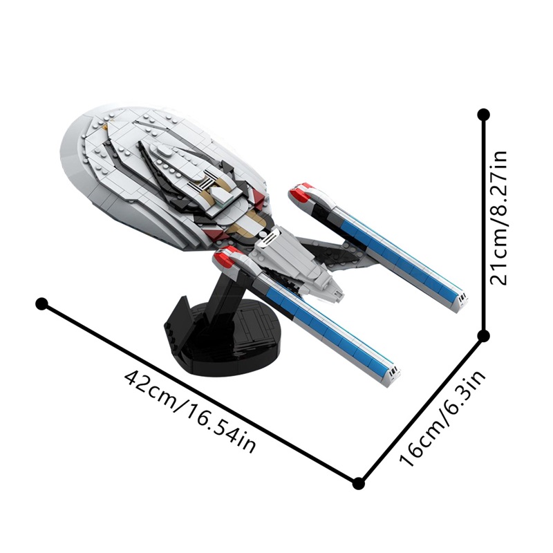 GOBRICKS MOC 203712 USS Enterprise (NCC-1701-E) Midi Scale - YWOBB