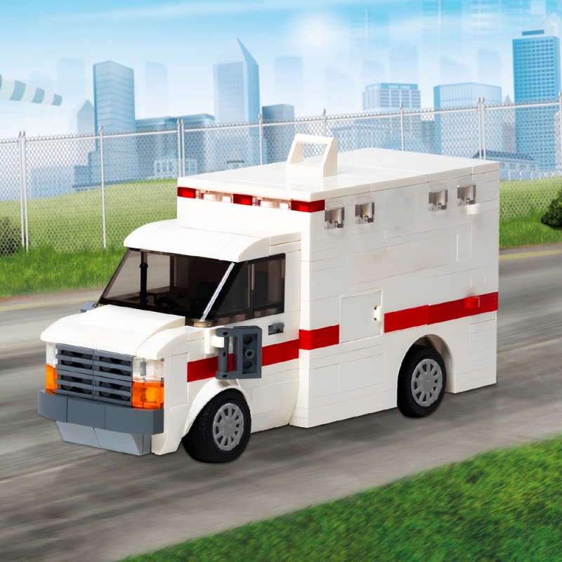 GOBRICKS MOC 203861 Ambulance - YWOBB