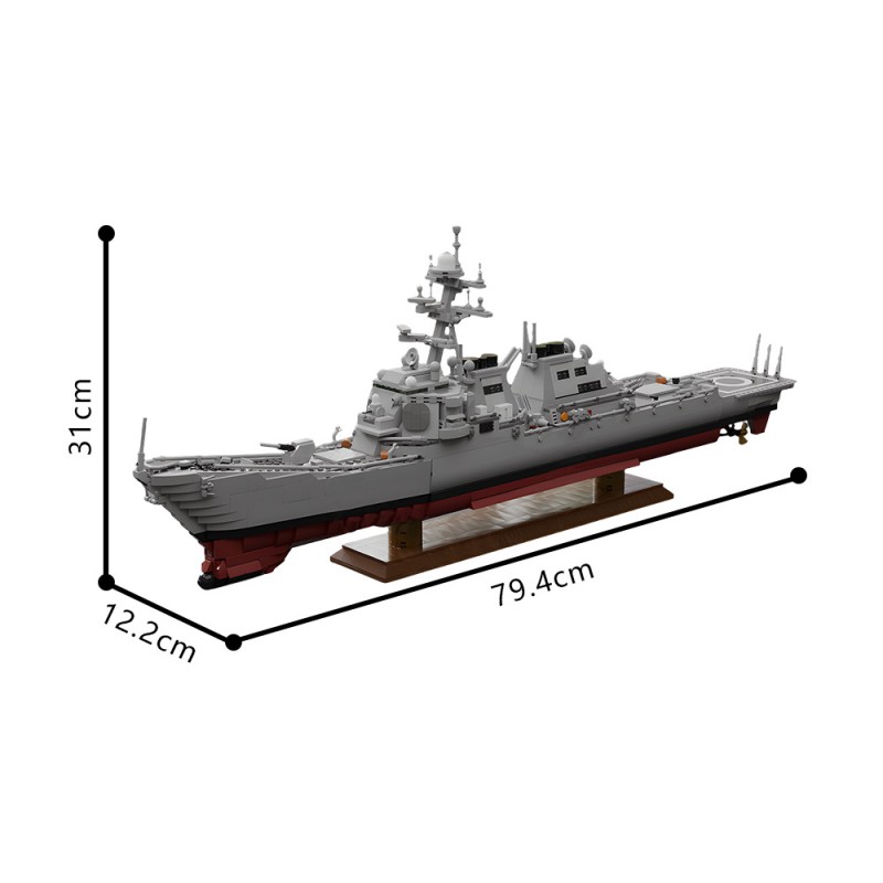 GOBRICKS MOC 200393 Arleigh Burke-class destroyer - YWOBB